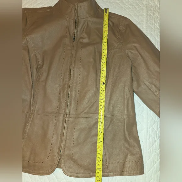 Coldwater Creek NWT Leather Blazer/Jacket Women's Sz Petite Medium - Picture 4 of 10